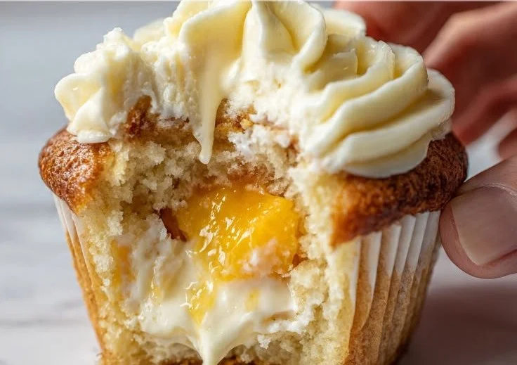 Honey Peach Cream Cheese Cupcakes