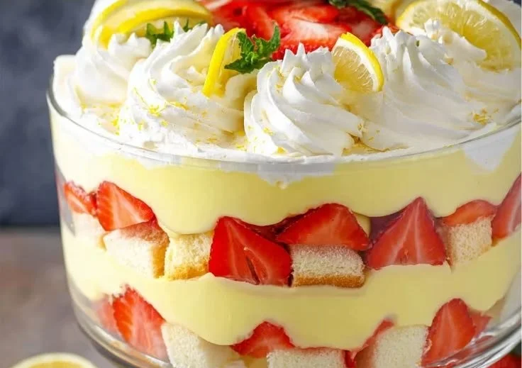 Lemon Strawberry Trifle