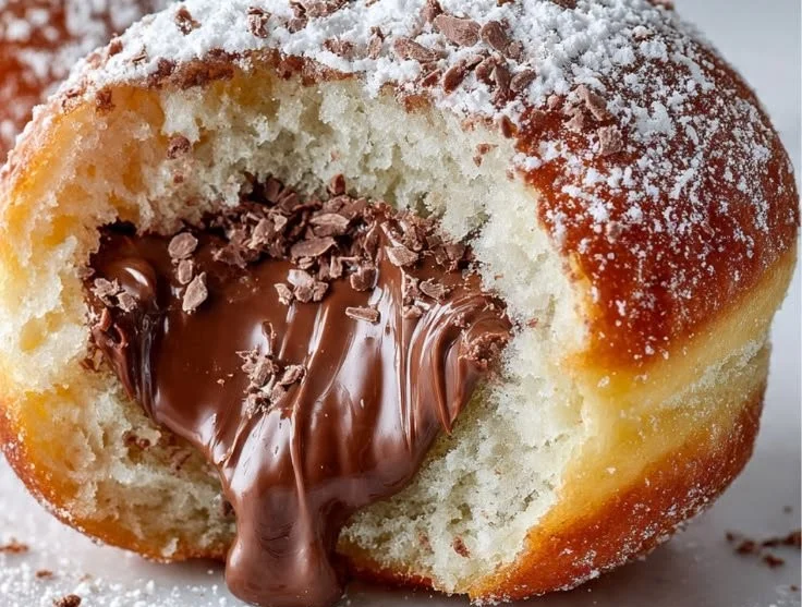 Delicious Nutella Bombs filled with chocolate hazelnut spread