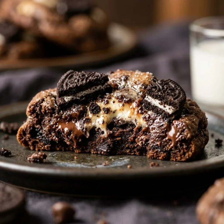 Oreo cheesecake cookies on a plate ready to serve, showcasing a delightful dessert