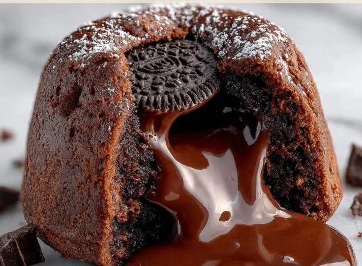 Chocolate Lava Cake with Oreo