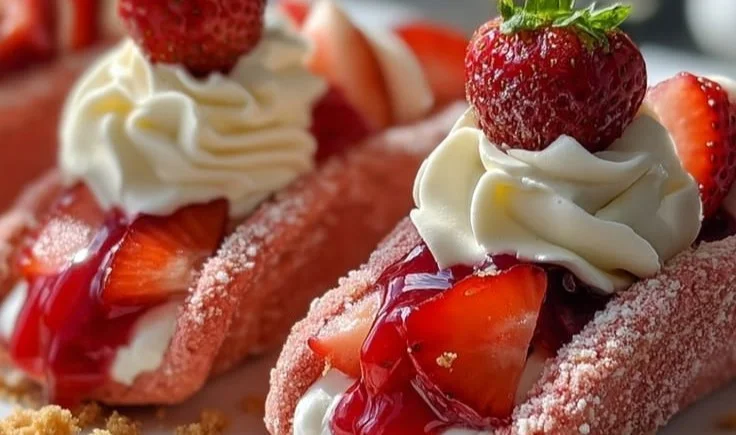 Strawberry Cookie Boats
