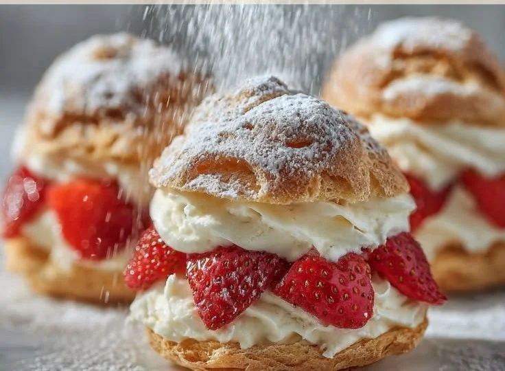 Strawberry Cream Puffs