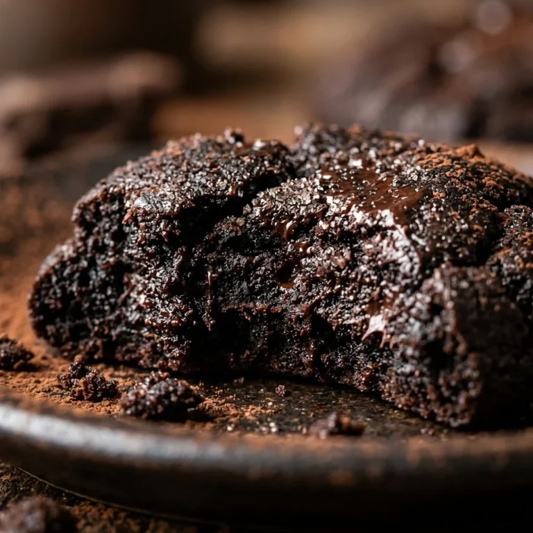 Delicious ultra-chocolatey black cookies fresh out of the oven