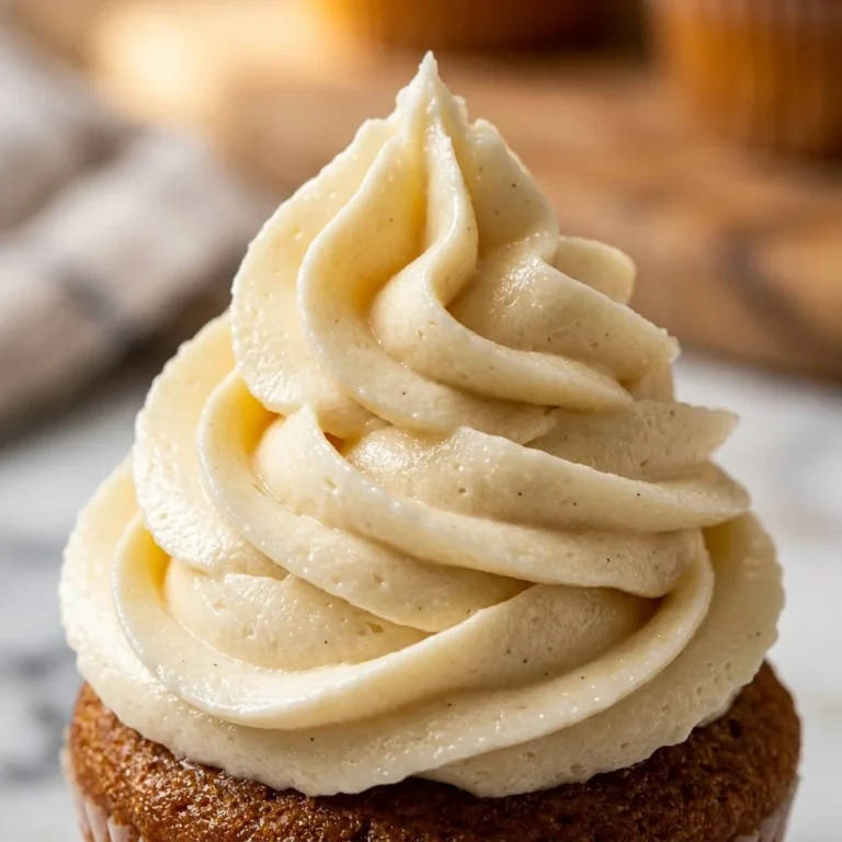 Bowl of homemade vanilla buttercream frosting for cake decorating.