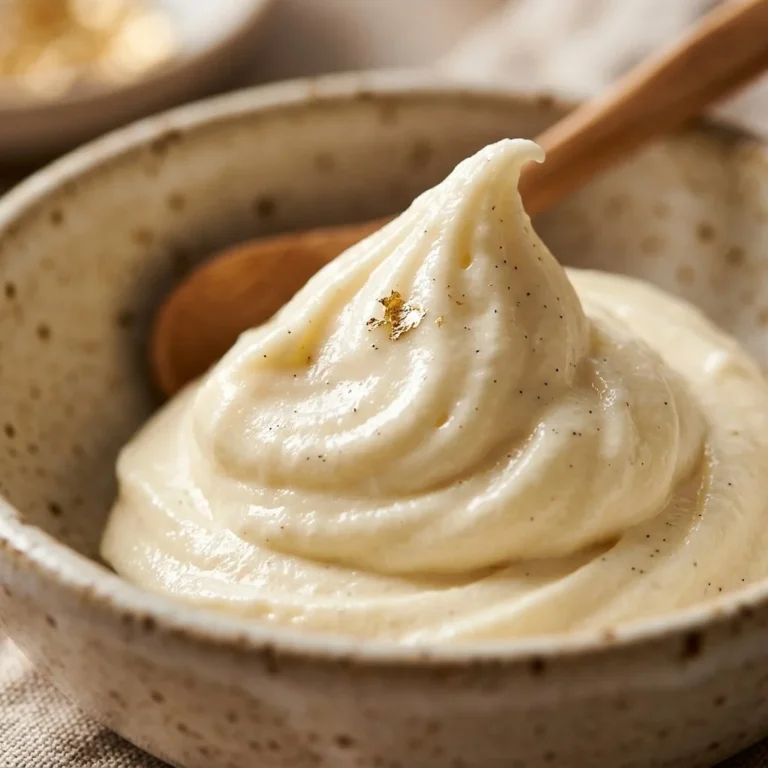 A bowl of whipped white chocolate ganache ready for dessert decoration.