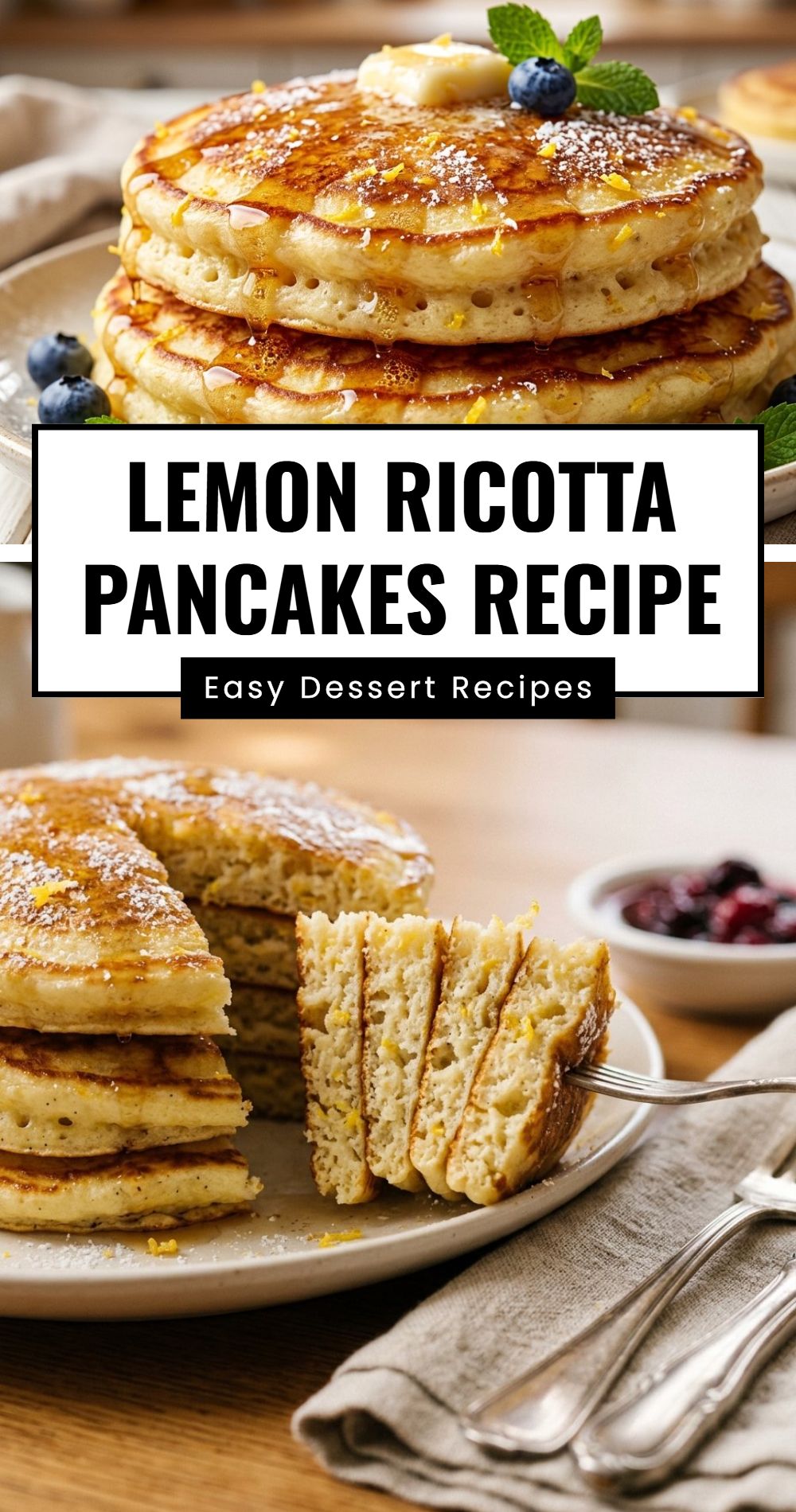 Lemon Ricotta Pancakes Recipe