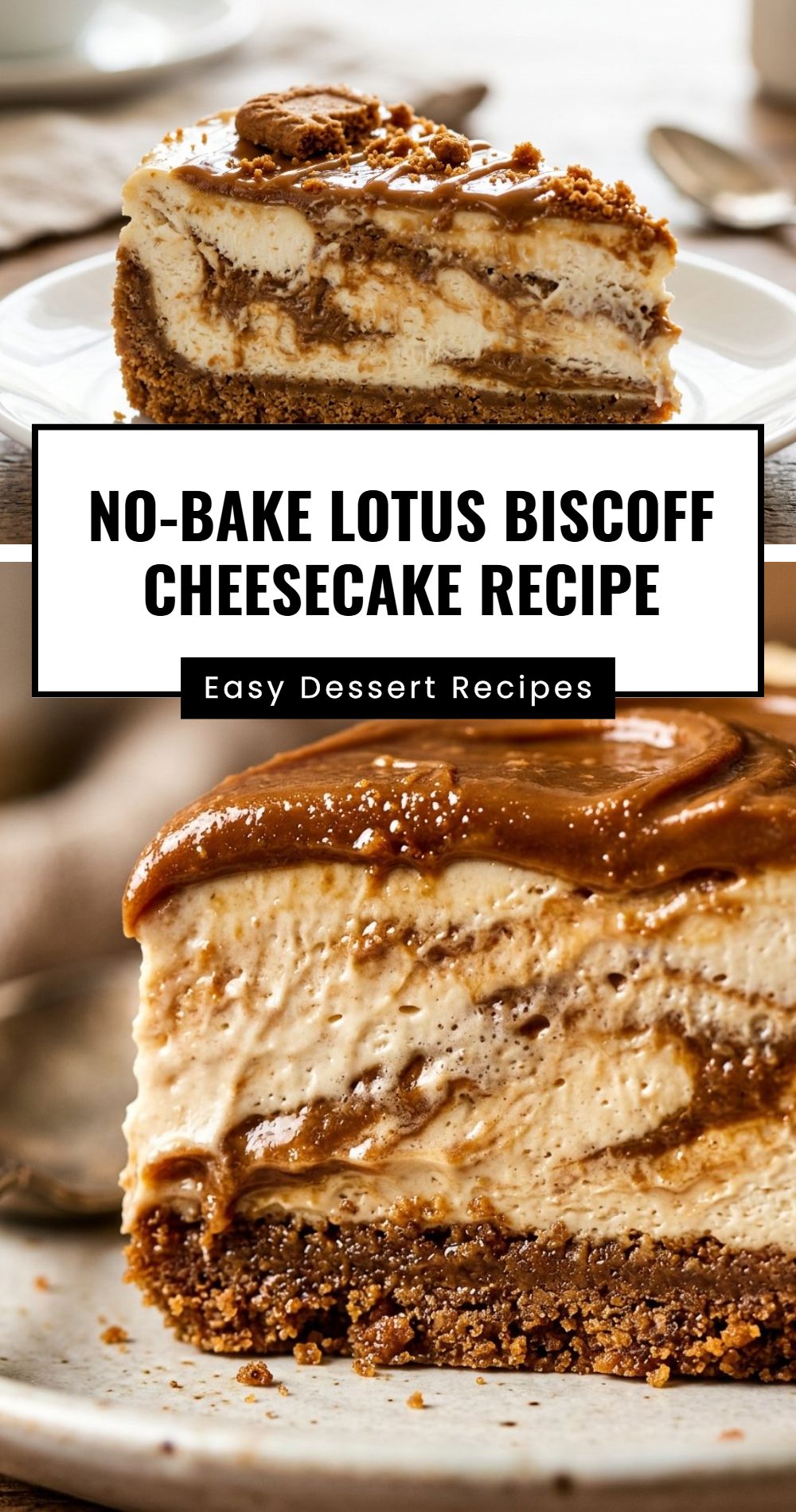 No Bake Lotus Biscoff Cheesecake Recipe