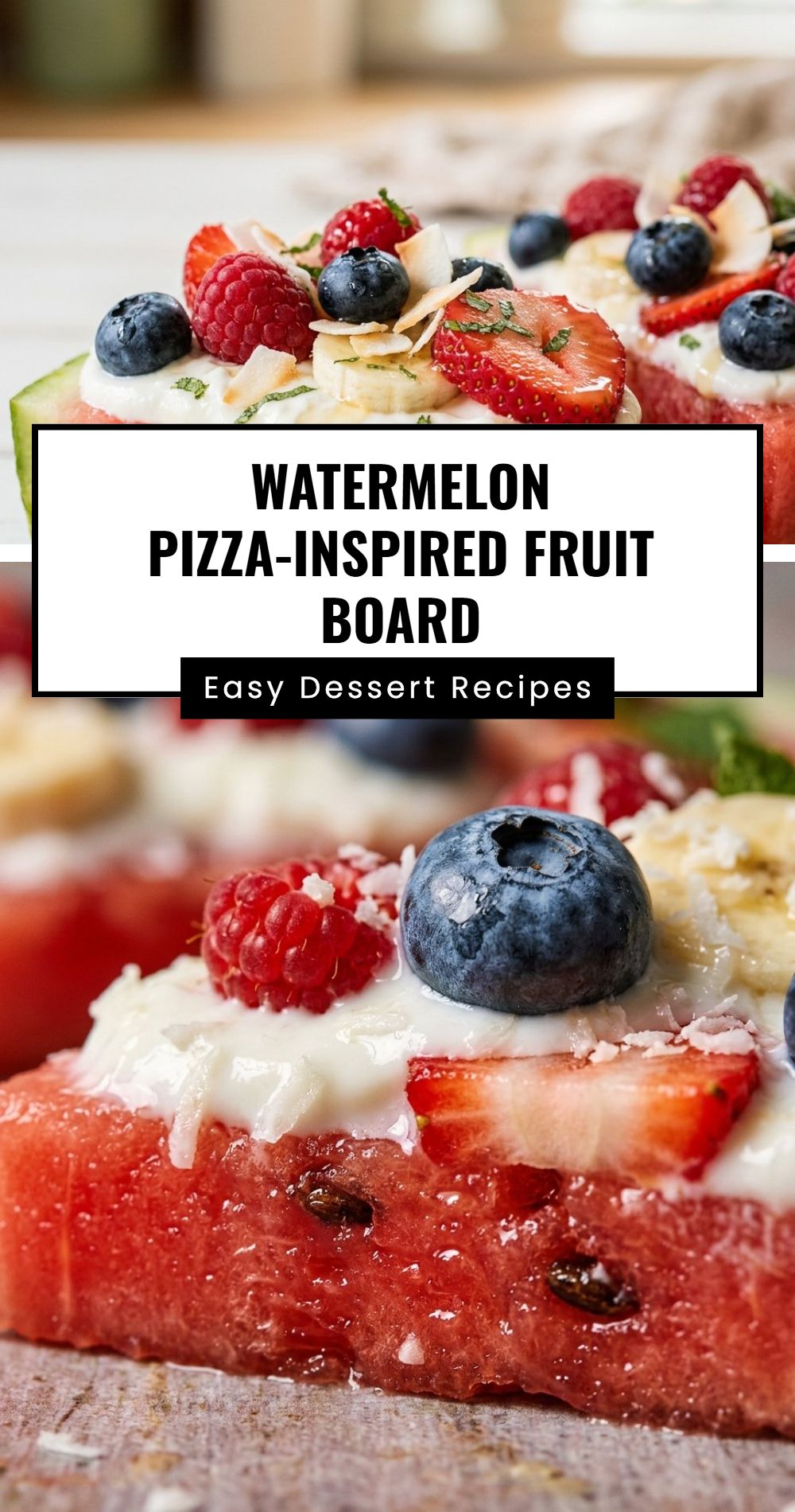 Watermelon Pizza Inspired Fruit Board
