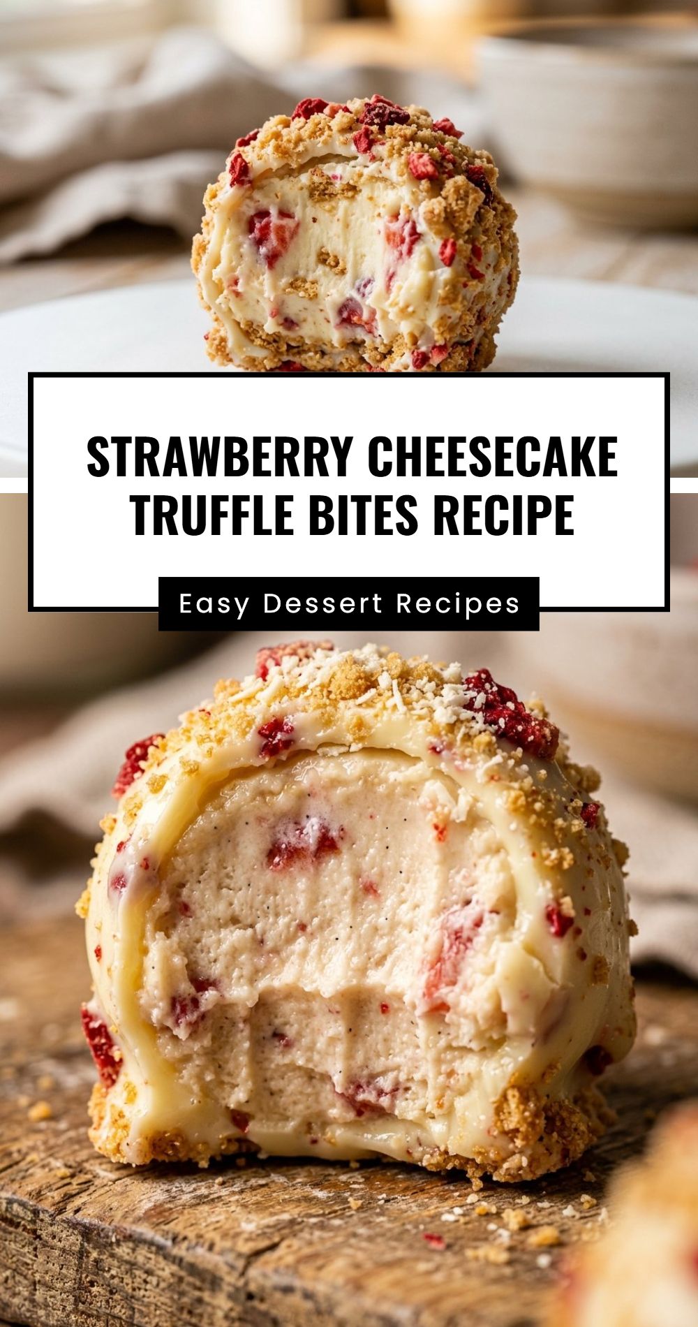Strawberry Cheesecake Truffle Bites Recipe