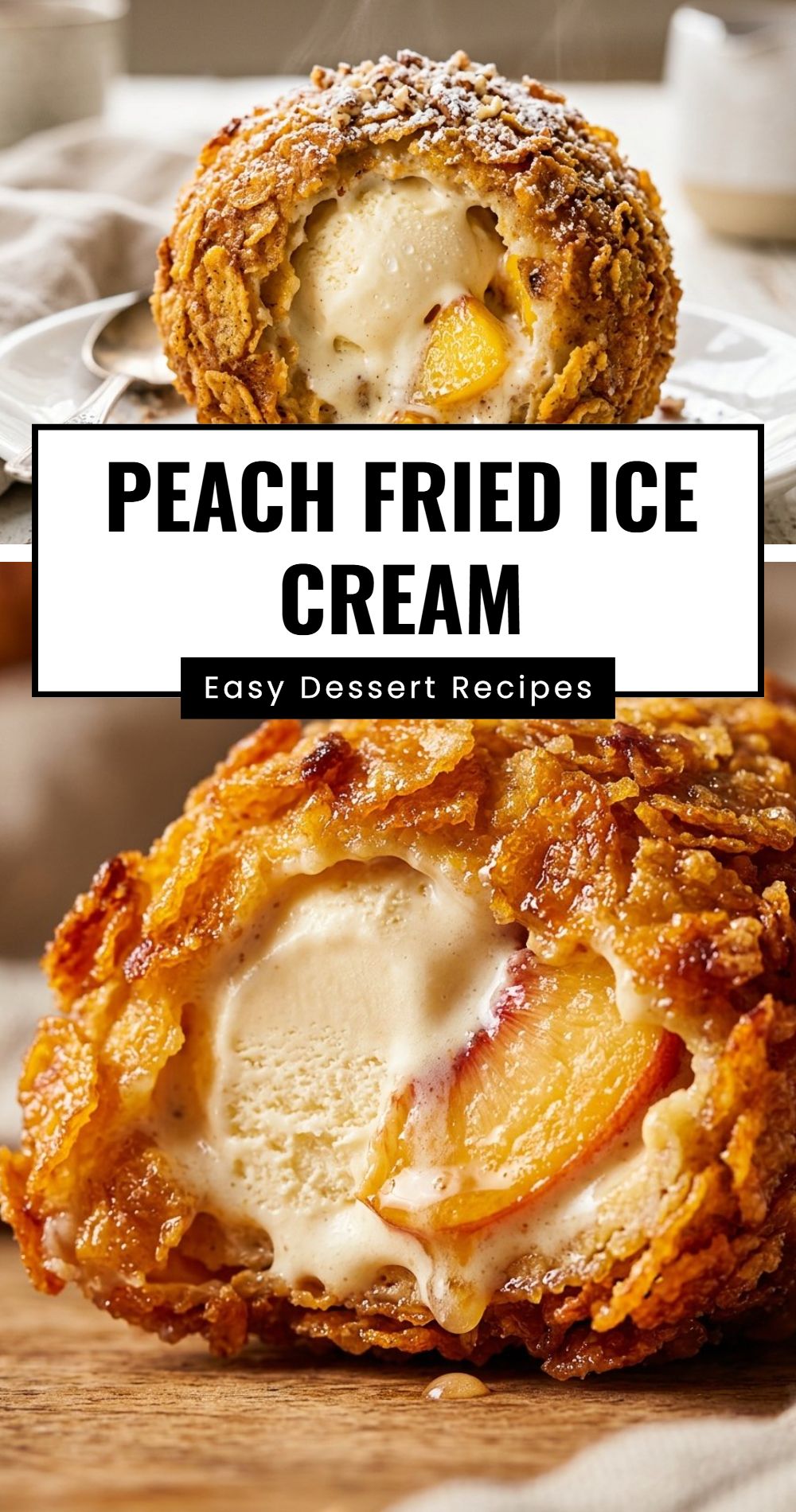 Peach Fried Ice Cream
