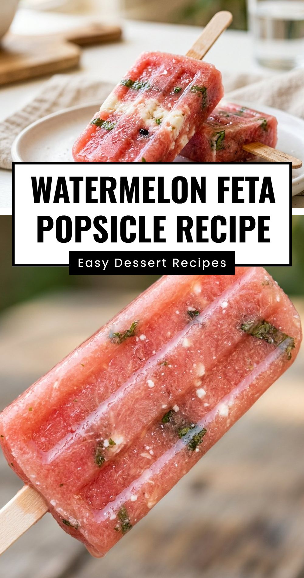 Watermelon Feta Popsicle Recipe