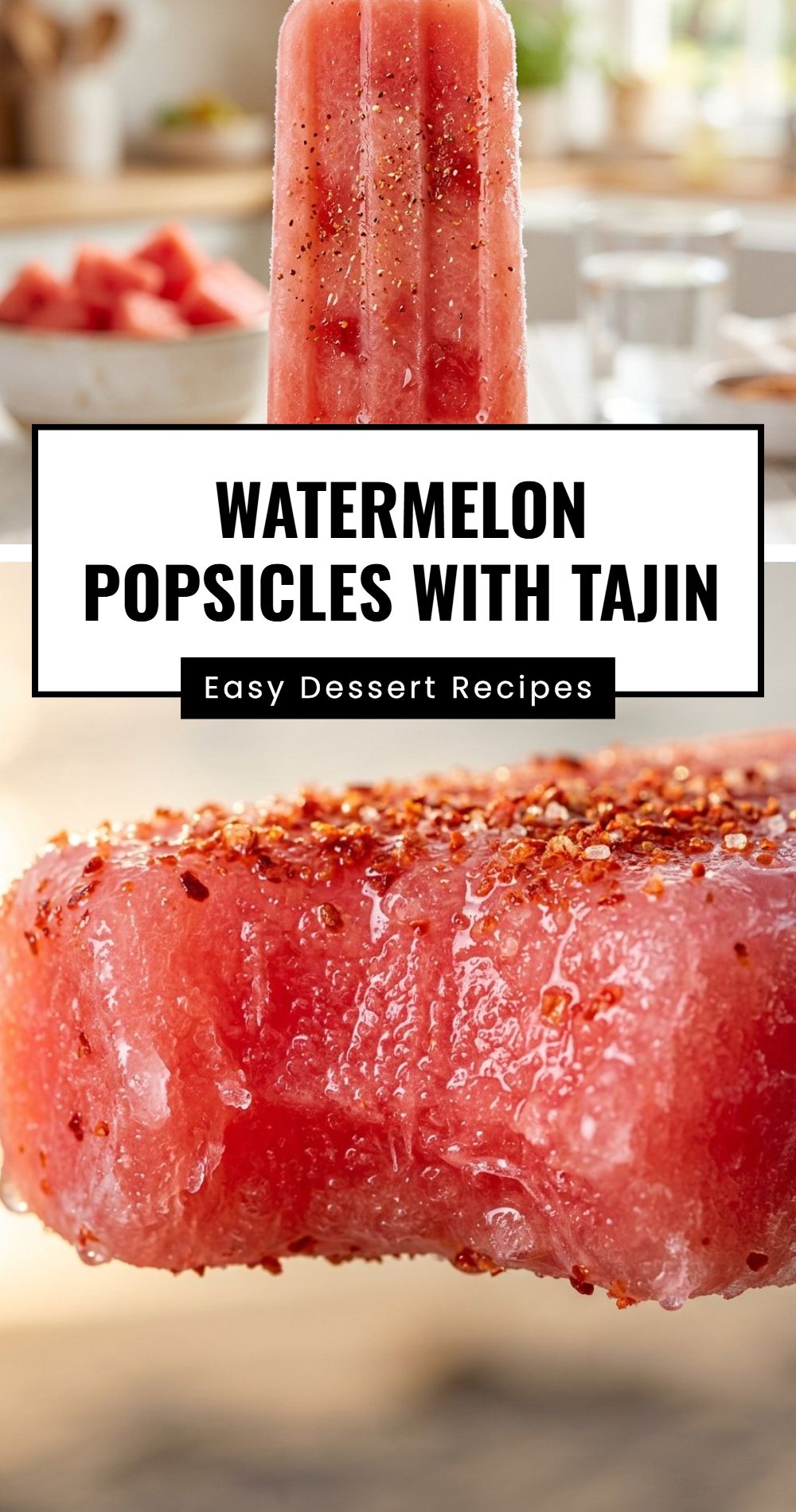 Watermelon Popsicles With Tajin