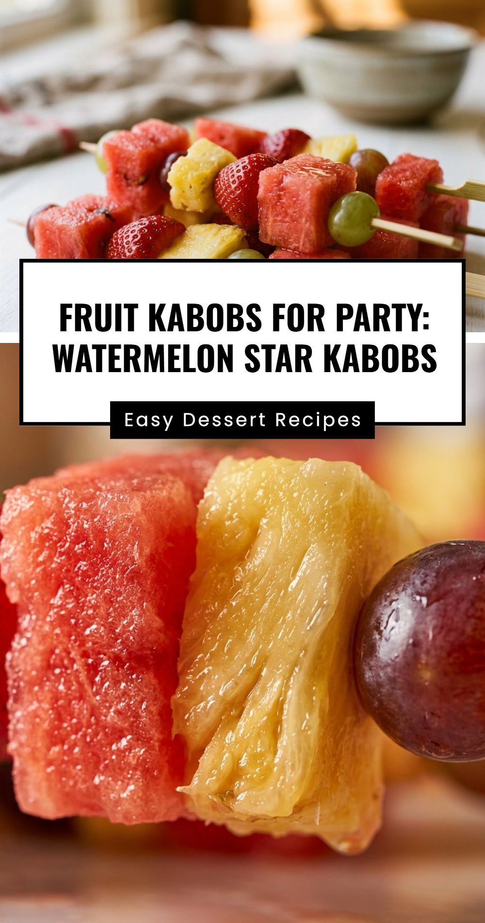 Watermelon Star Kabobs For Party