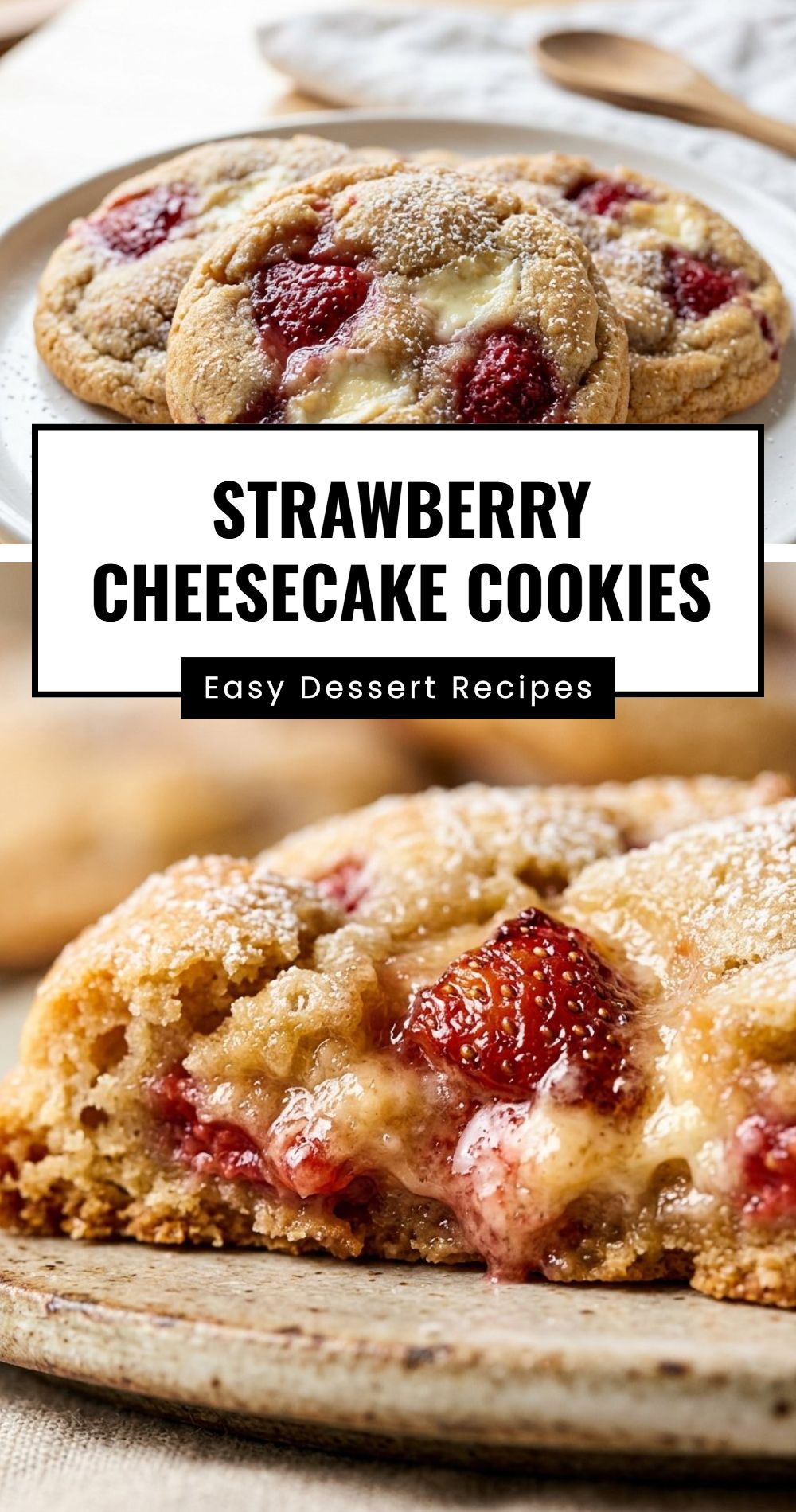 Strawberry Cheesecake Cookies