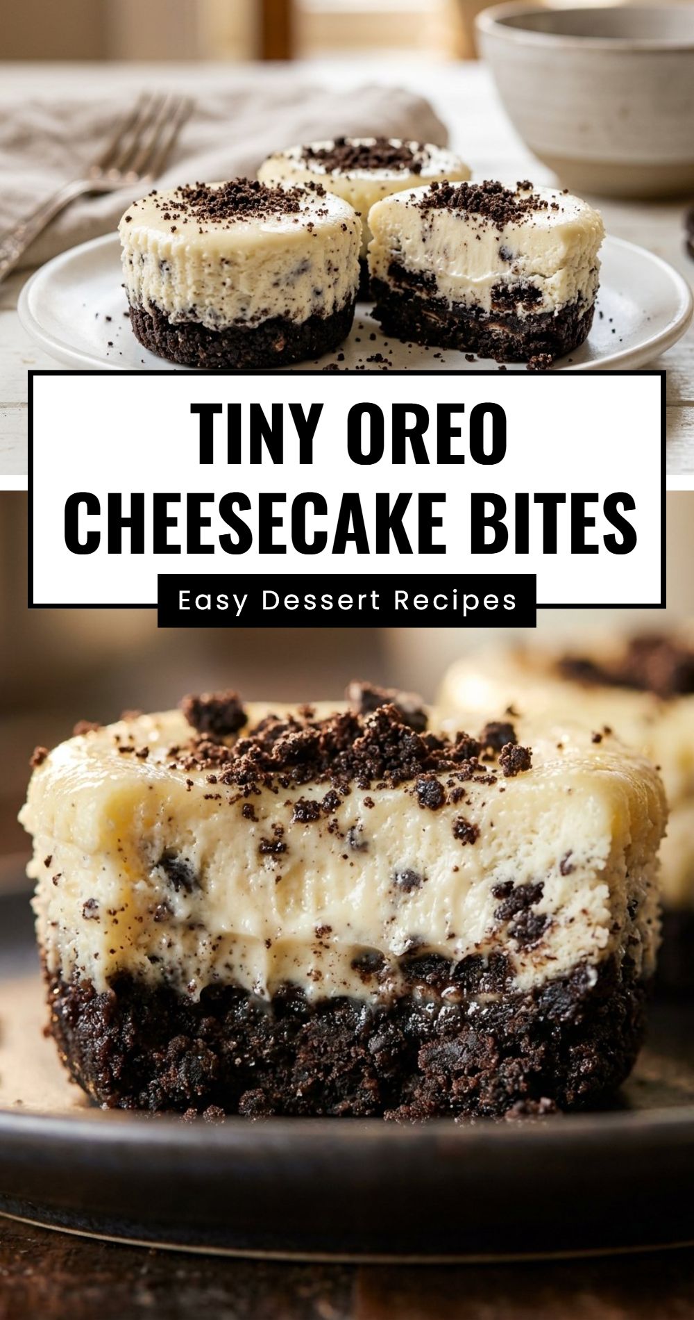 Tiny Oreo Cheesecake Bites