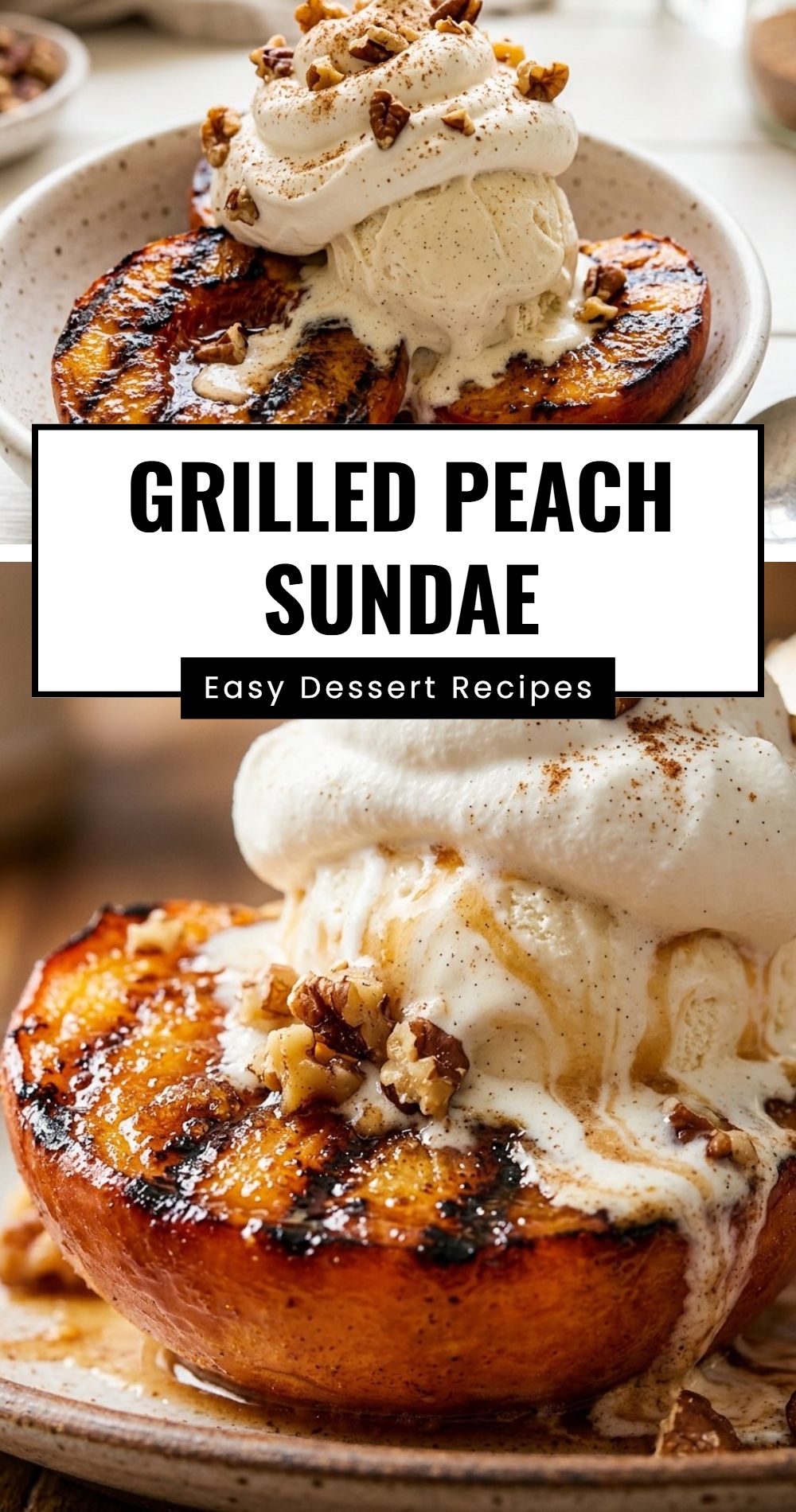 Grilled Peach Sundae