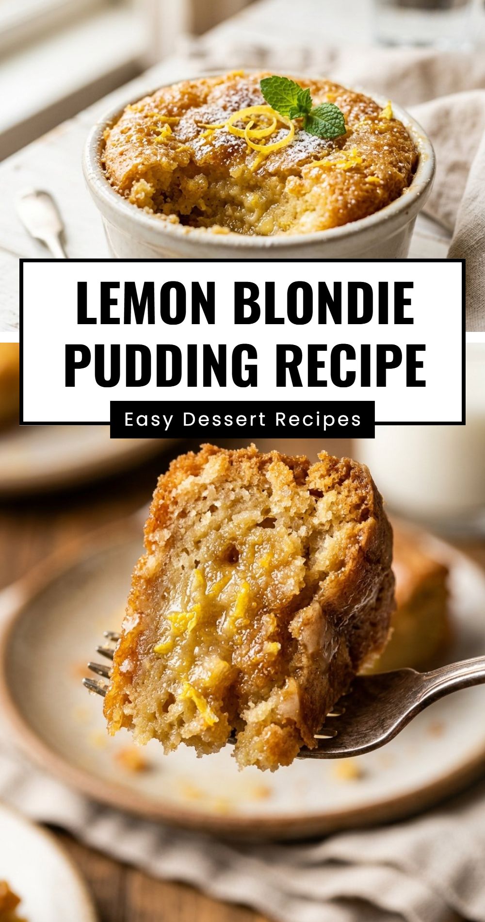 Lemon Blondie Pudding Recipe 2