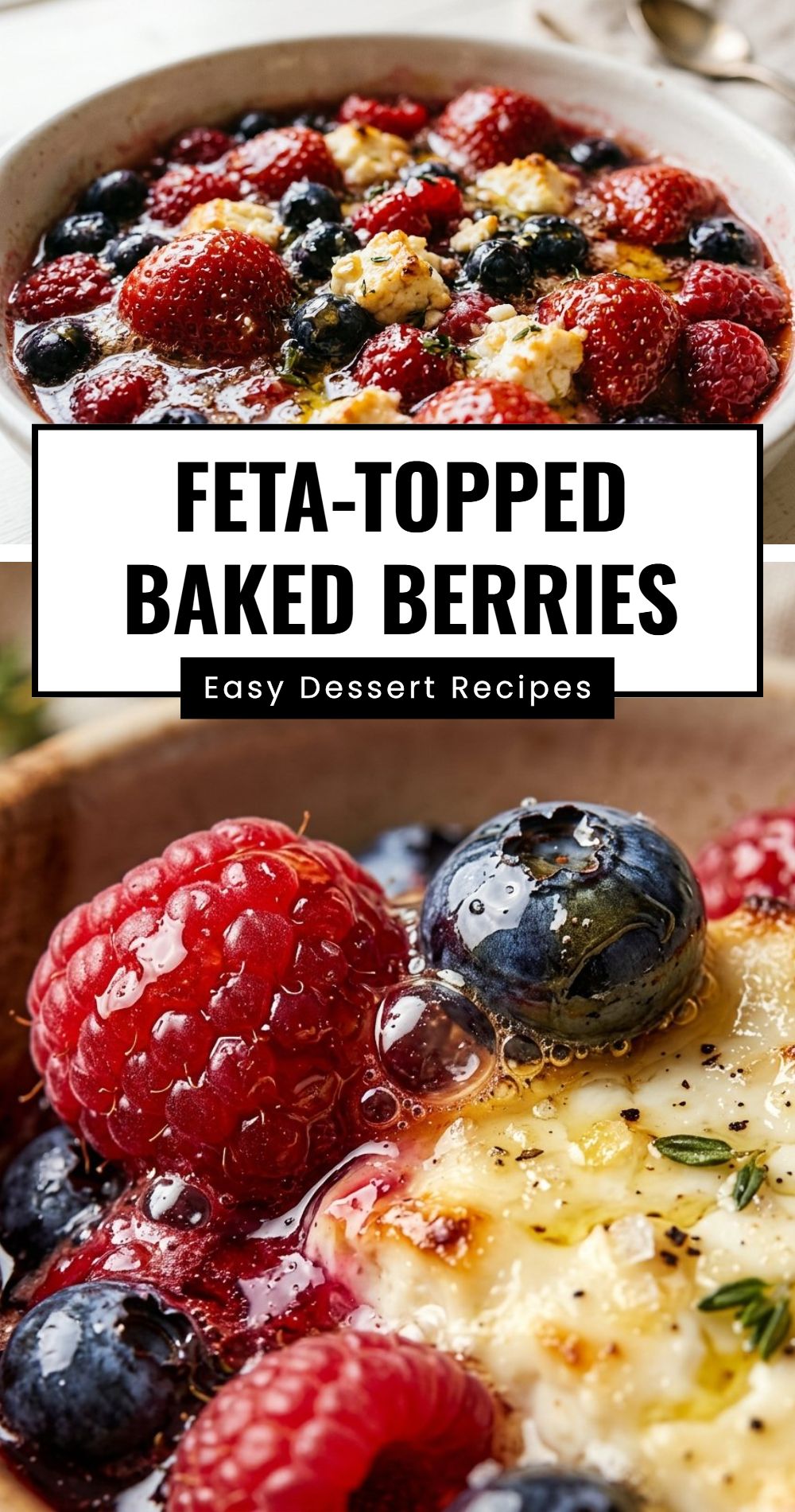 Feta Topped Baked Berries