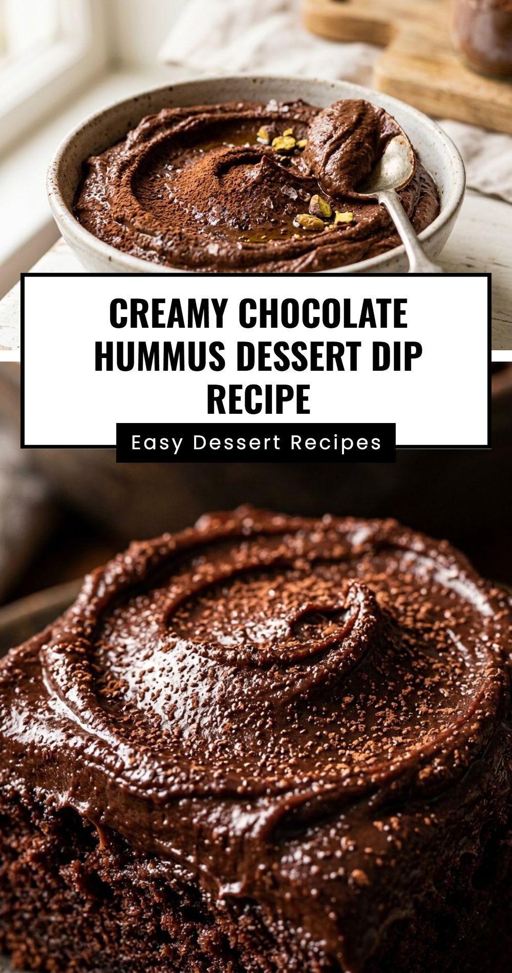 Creamy Chocolate Hummus Dessert Dip Recipe