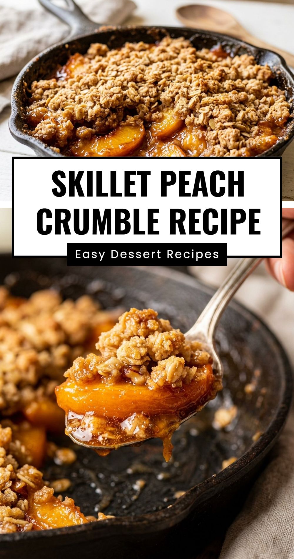 Skillet Peach Crumble Recipe