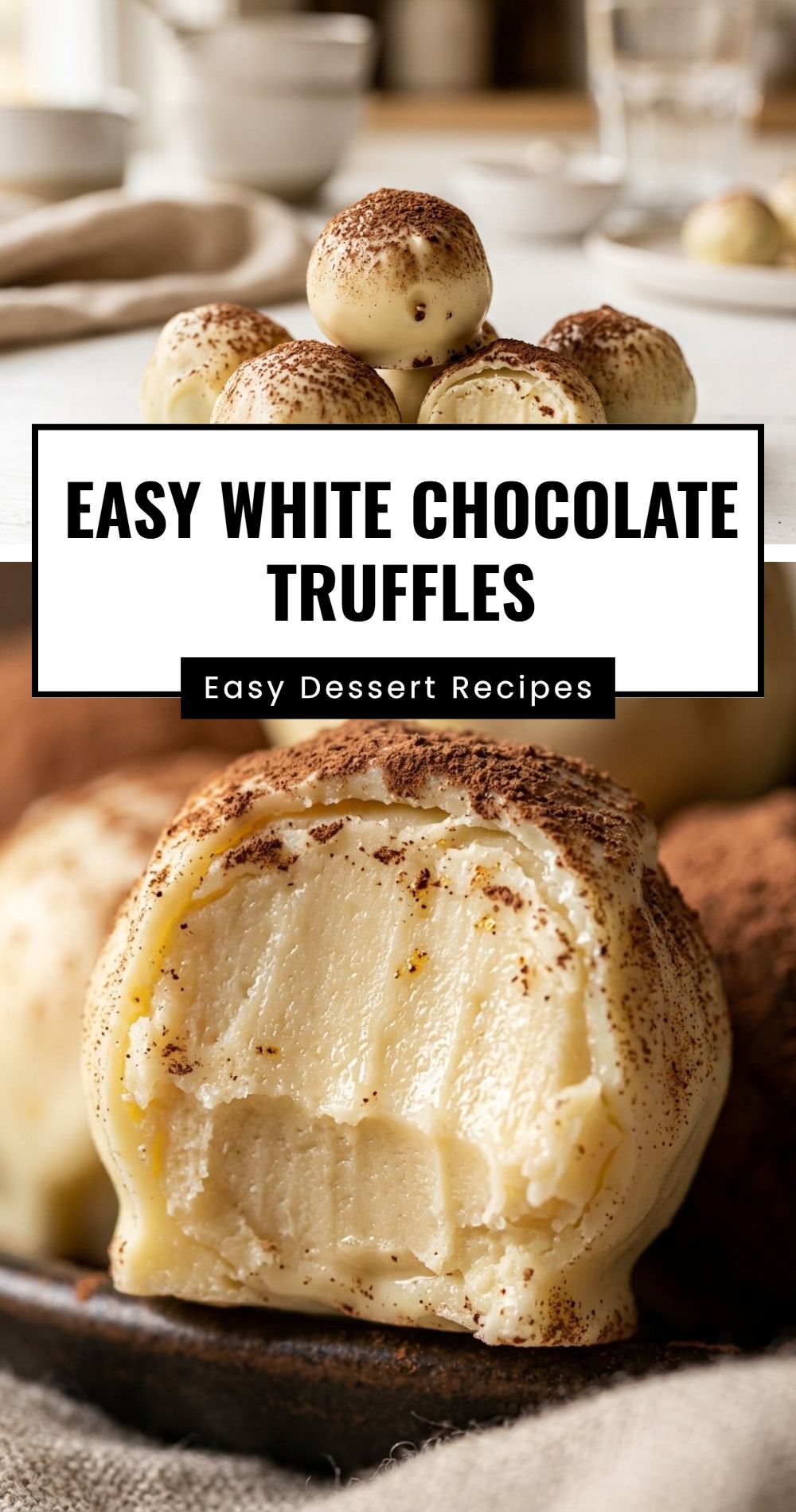 Easy White Chocolate Truffles