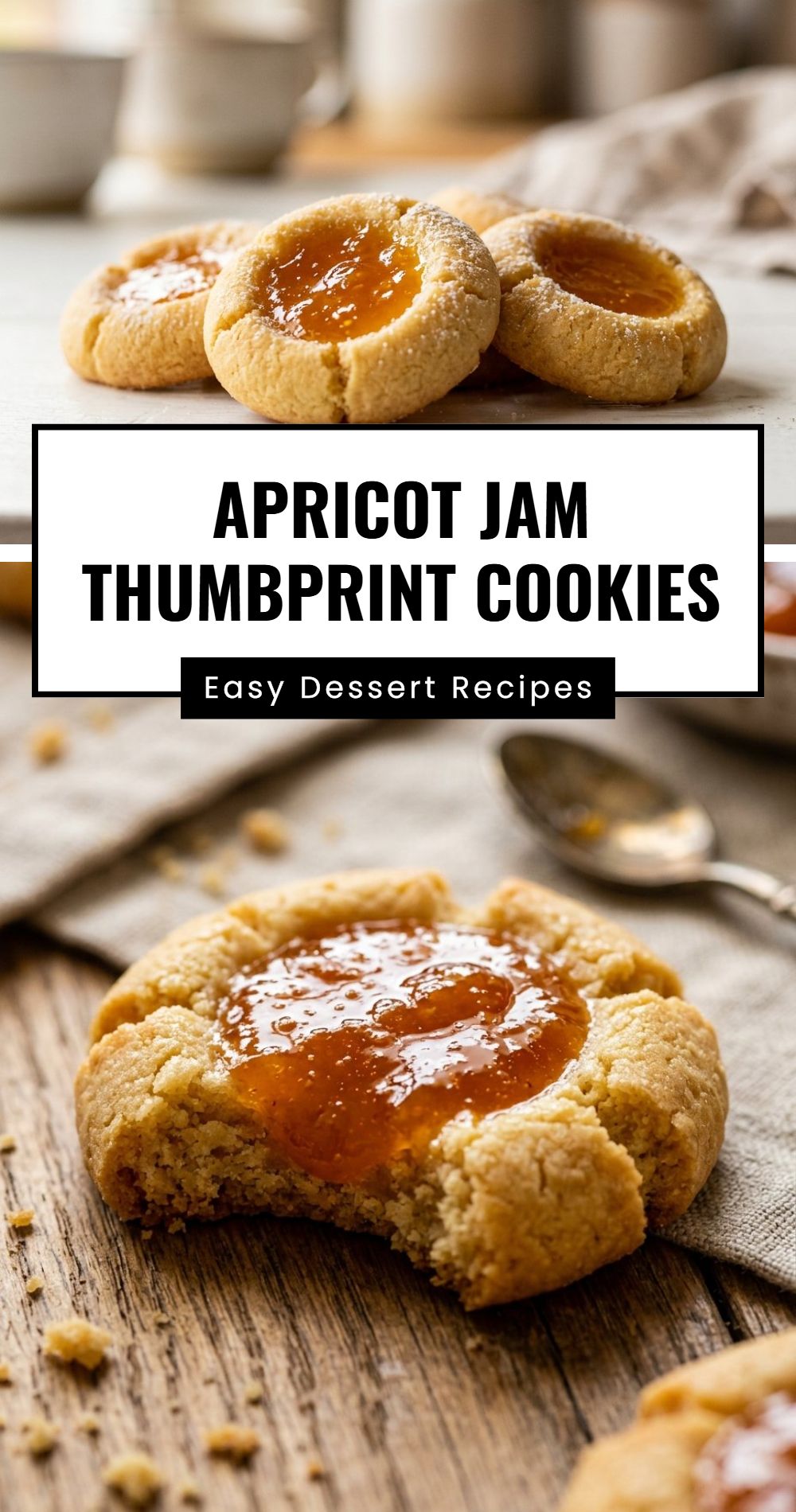 Apricot Jam Thumbprint Cookies