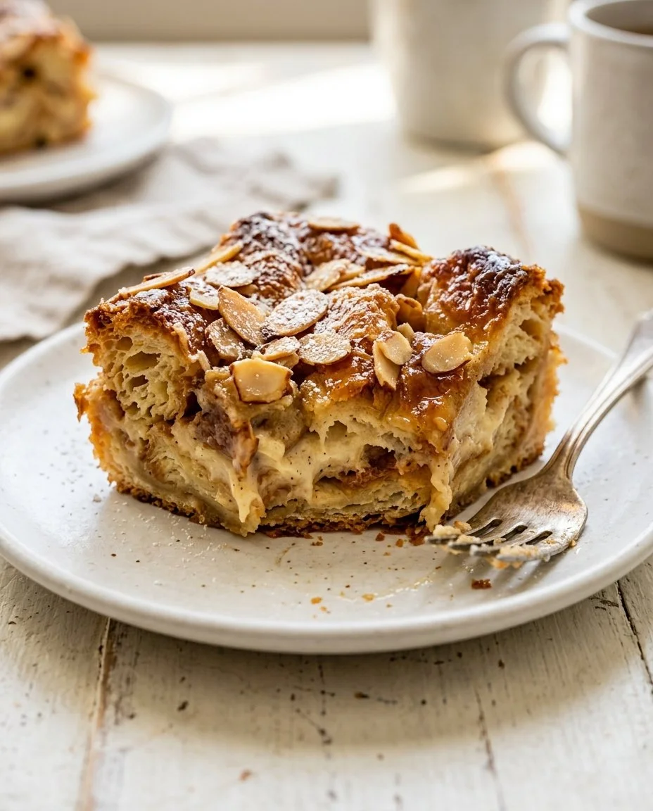 Almond Croissant Cake Bars with Gooey Filling