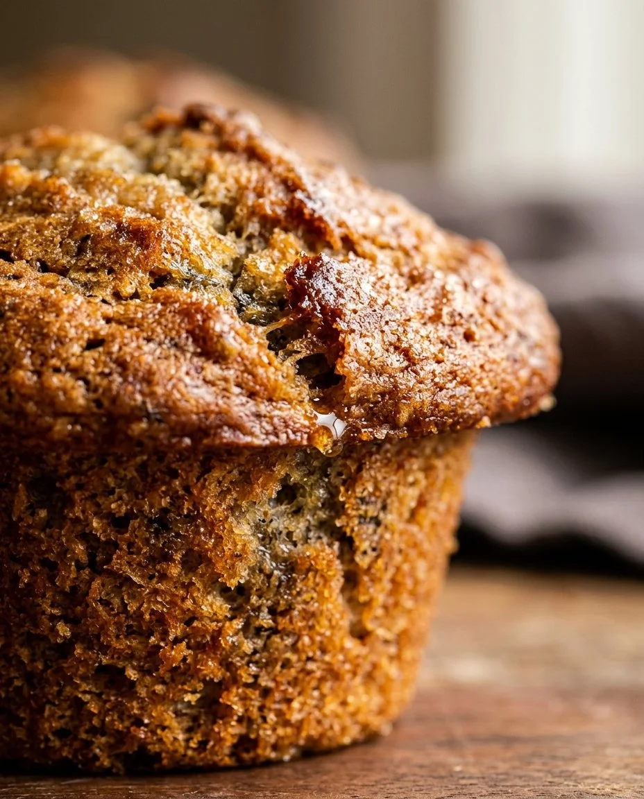 Delicious bakery-style banana bread muffins on a plate