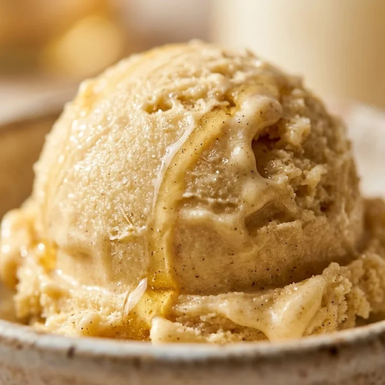 A bowl of creamy banana ice cream made with four ingredients
