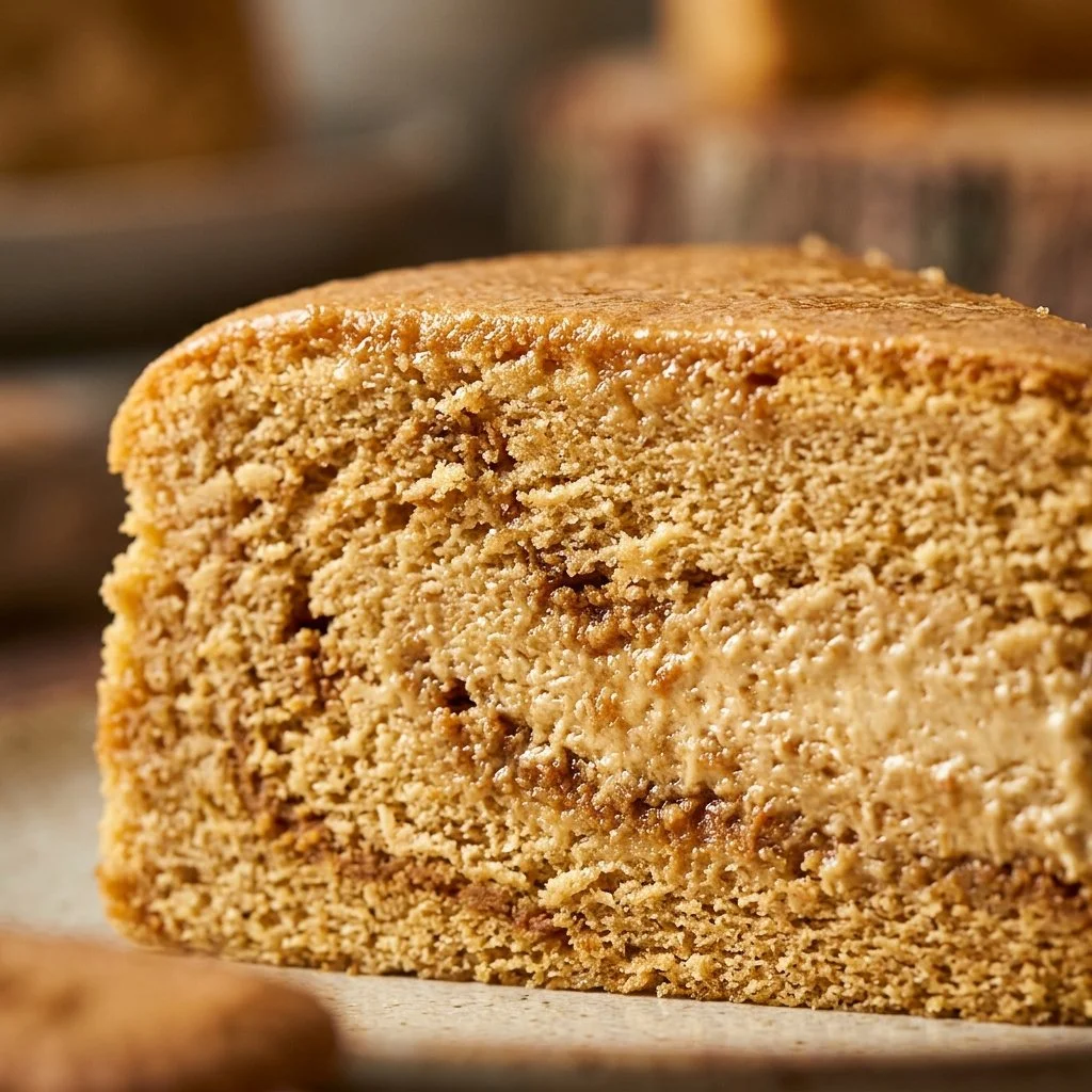 Delicious Biscoff Japanese Cheesecake made with two ingredients, rich and creamy.