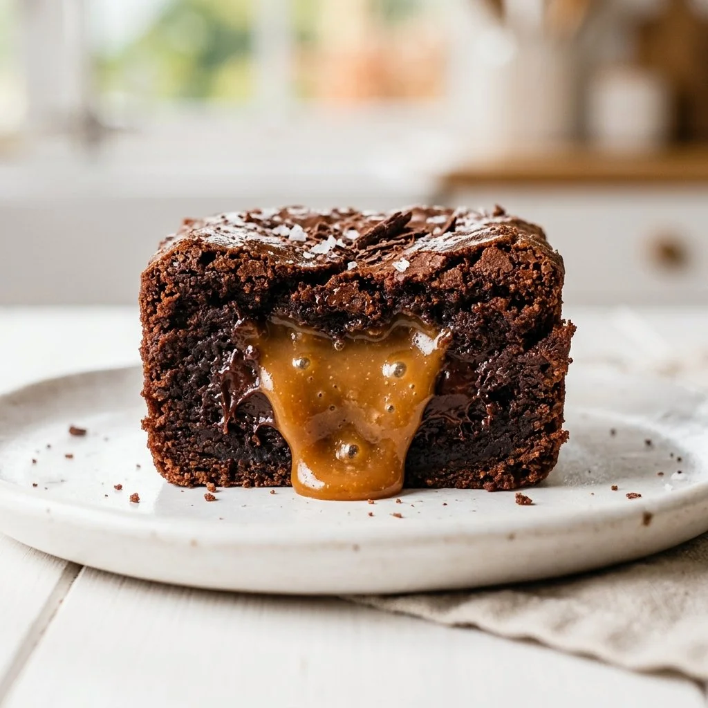 Caramel Stuffed Brownie Bombs