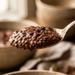 Delicious chia pudding topped with dark chocolate, healthy dessert option.
