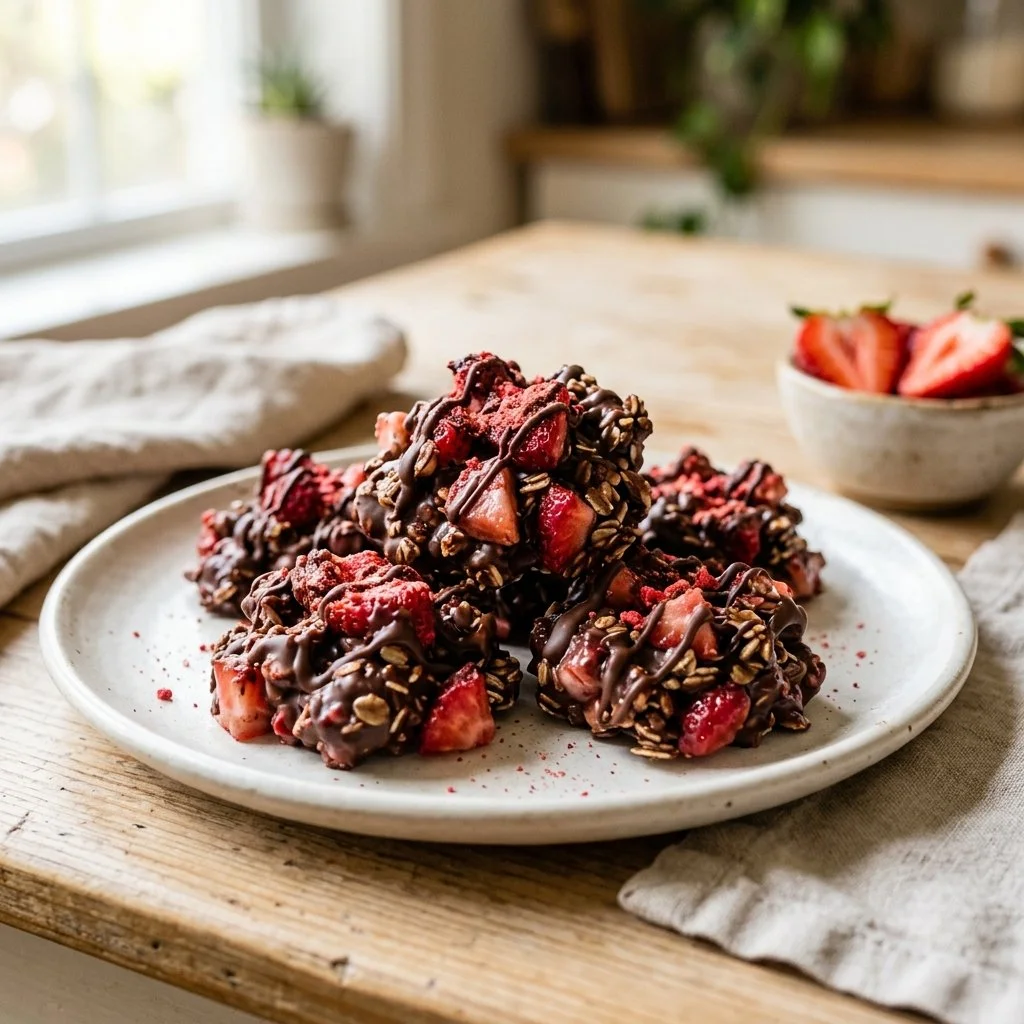 Chocolate Strawberry Yogurt Clusters