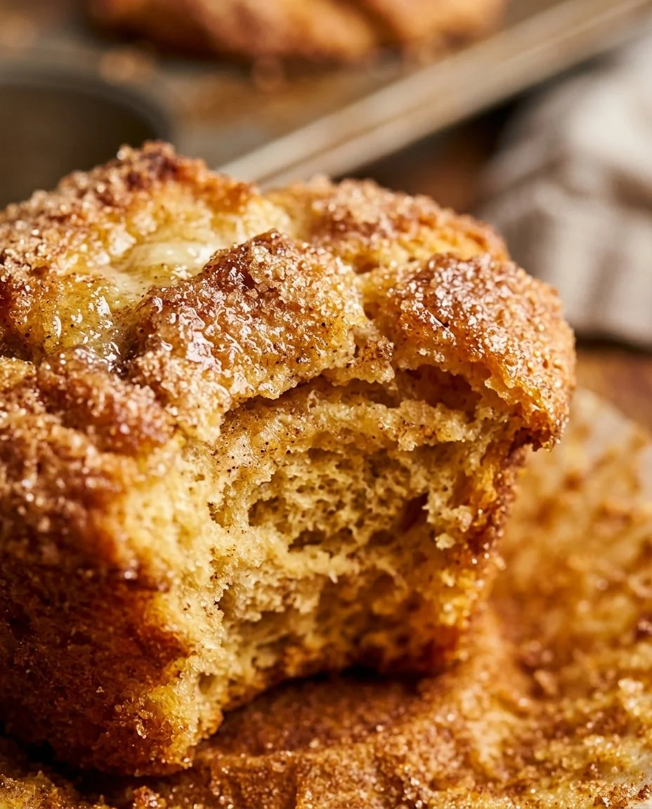 Cinnamon Sugar French Toast Muffins fresh out of the oven on a cooling rack