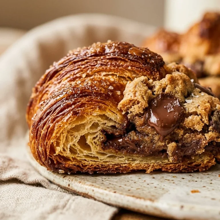 Delicious croissant cookies (crookies) arranged on a plate.