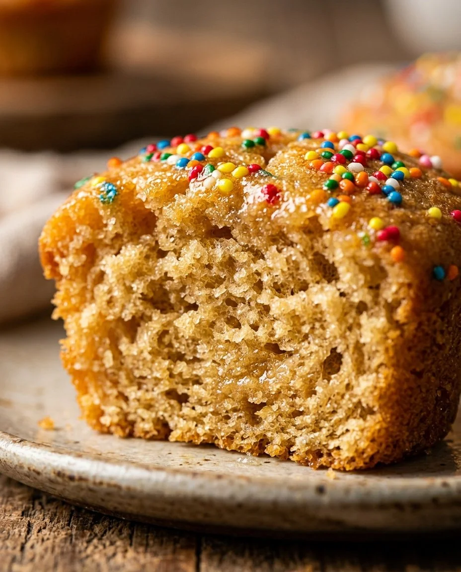 Delicious easy Dotcakes recipe with colorful sprinkles and frosting.
