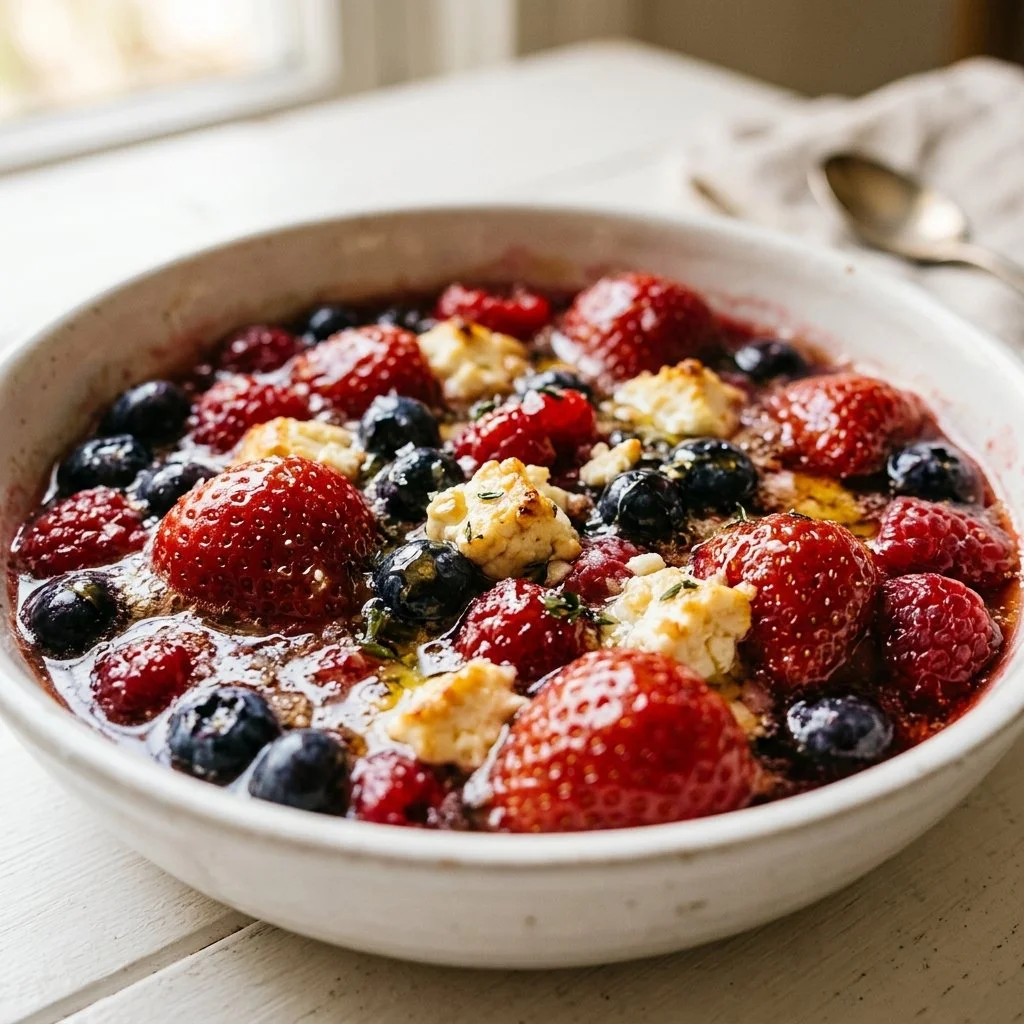 Feta-Topped Baked Berries