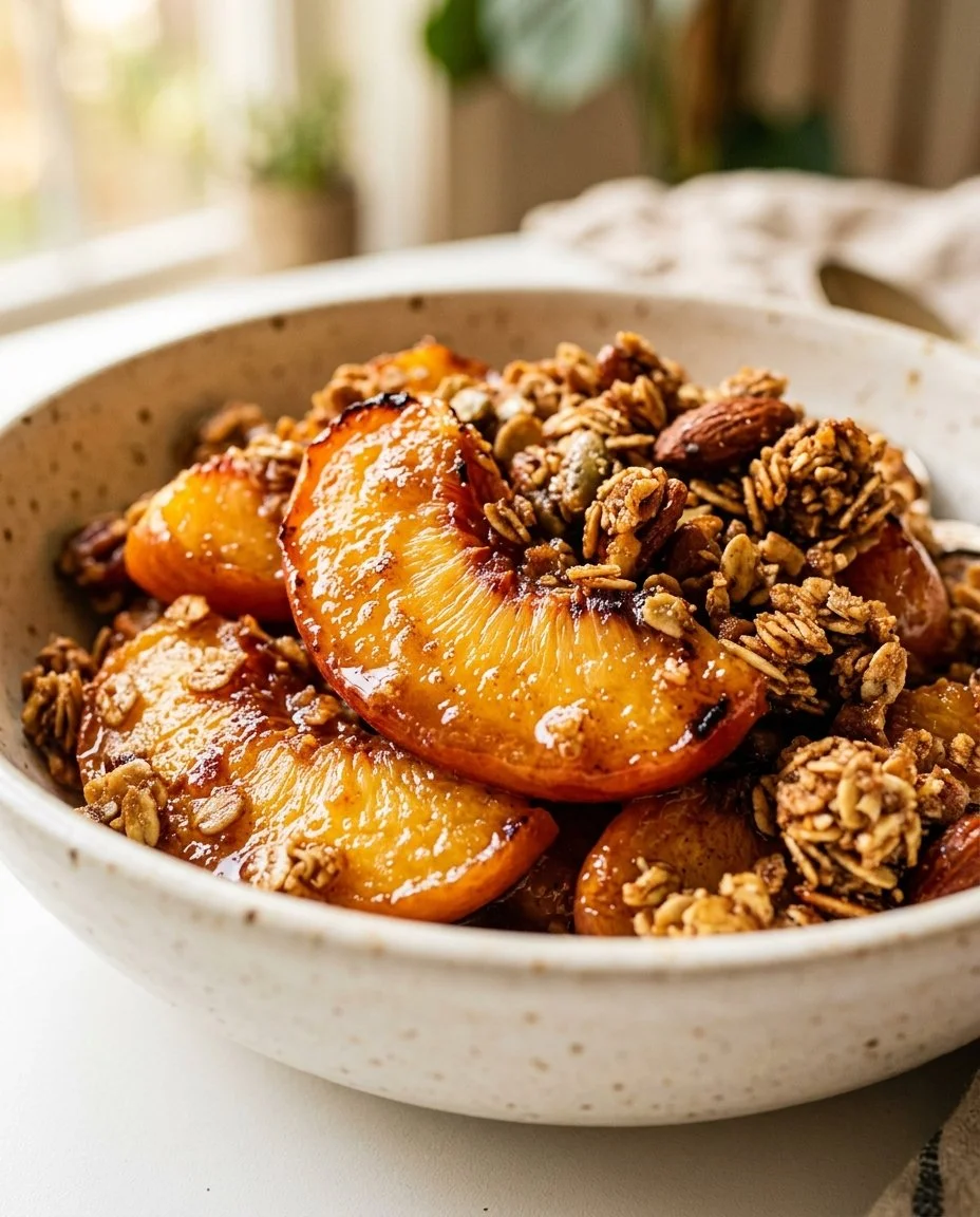 Grilled Peach Crisp Foil Packets Recipe