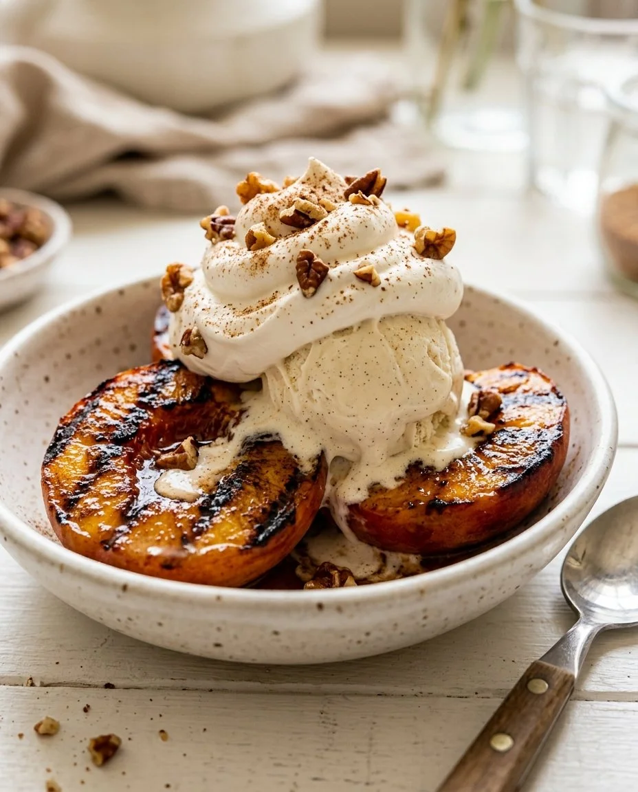 Grilled Peach Sundae