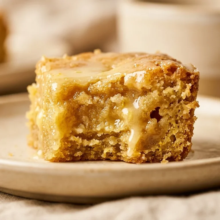 Delicious lemon blondie pudding served in a dessert bowl