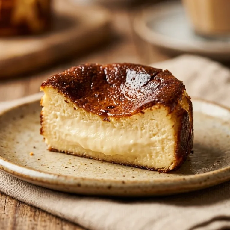 Mini Basque Burnt Cheesecake with a caramelized top and creamy center