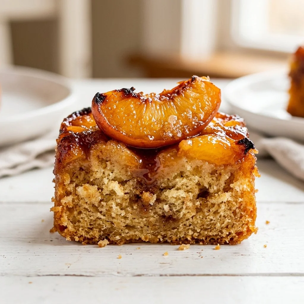 Mini Peach Upside-Down Cakes