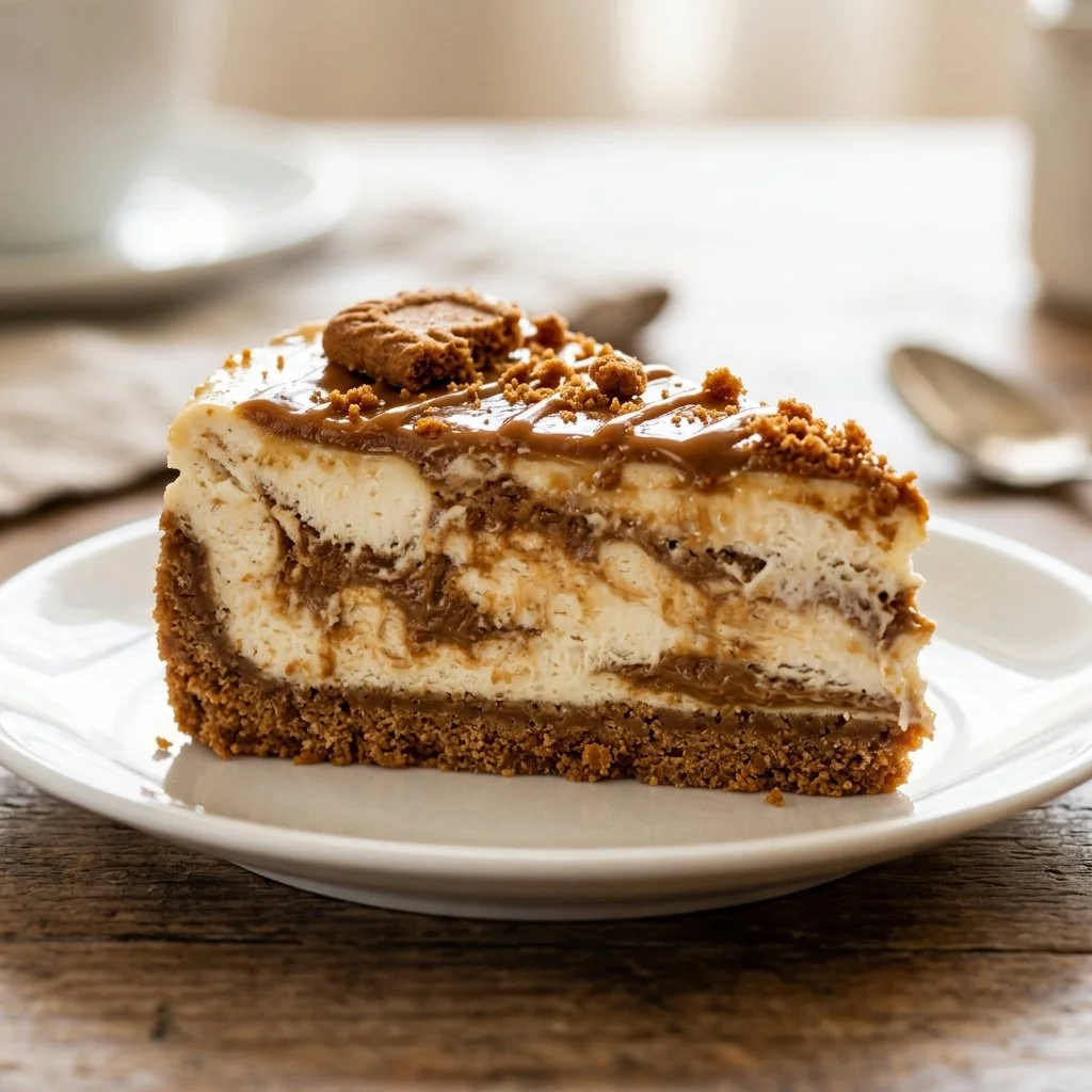 No-Bake Lotus Biscoff Cheesecake Recipe