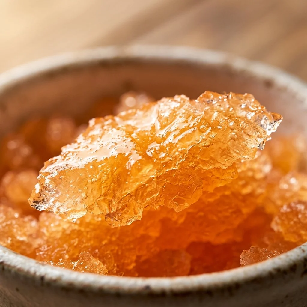 Delicious orange soda granita served in a dessert bowl