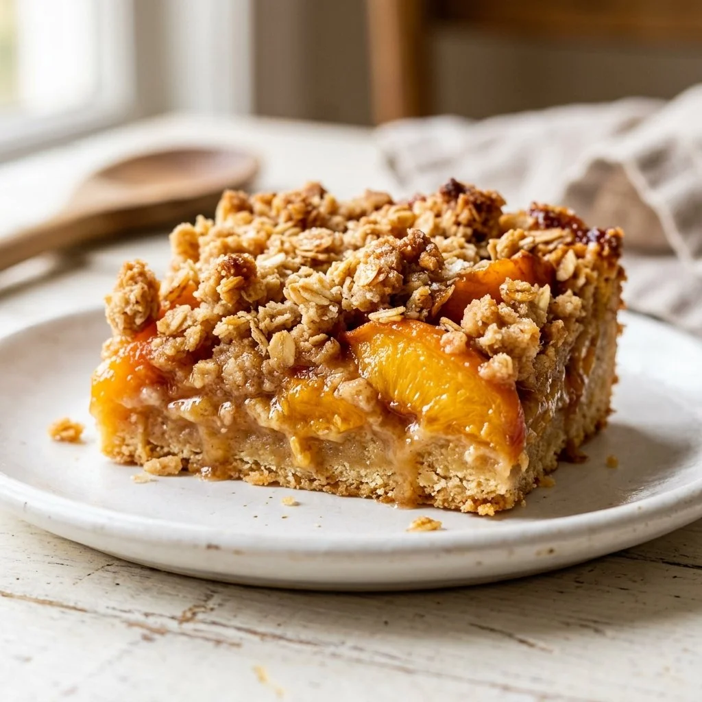 Peach Crumble Bars Recipe
