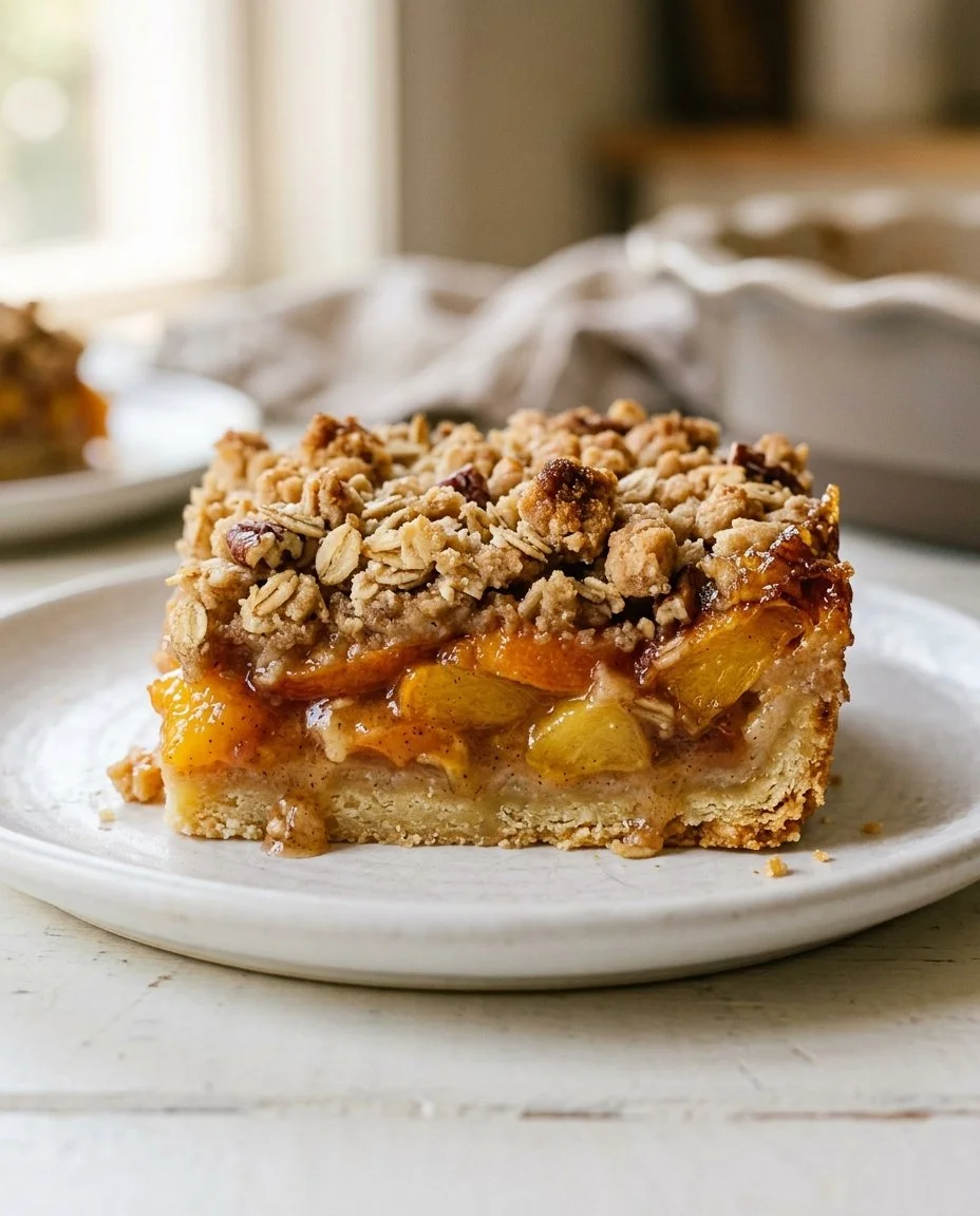 Peach Crumble Bars Recipe