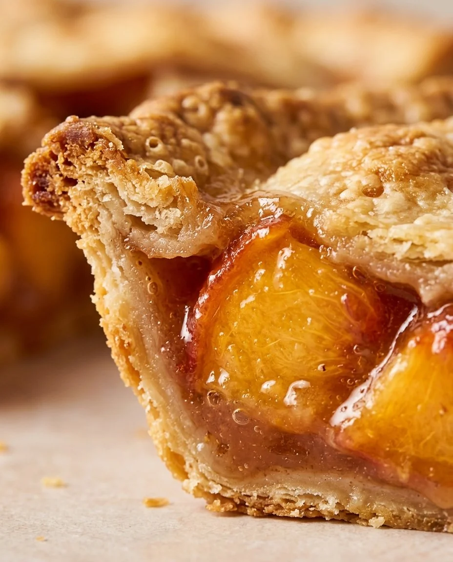 Homemade Peach Galette with fresh peaches and a flaky crust