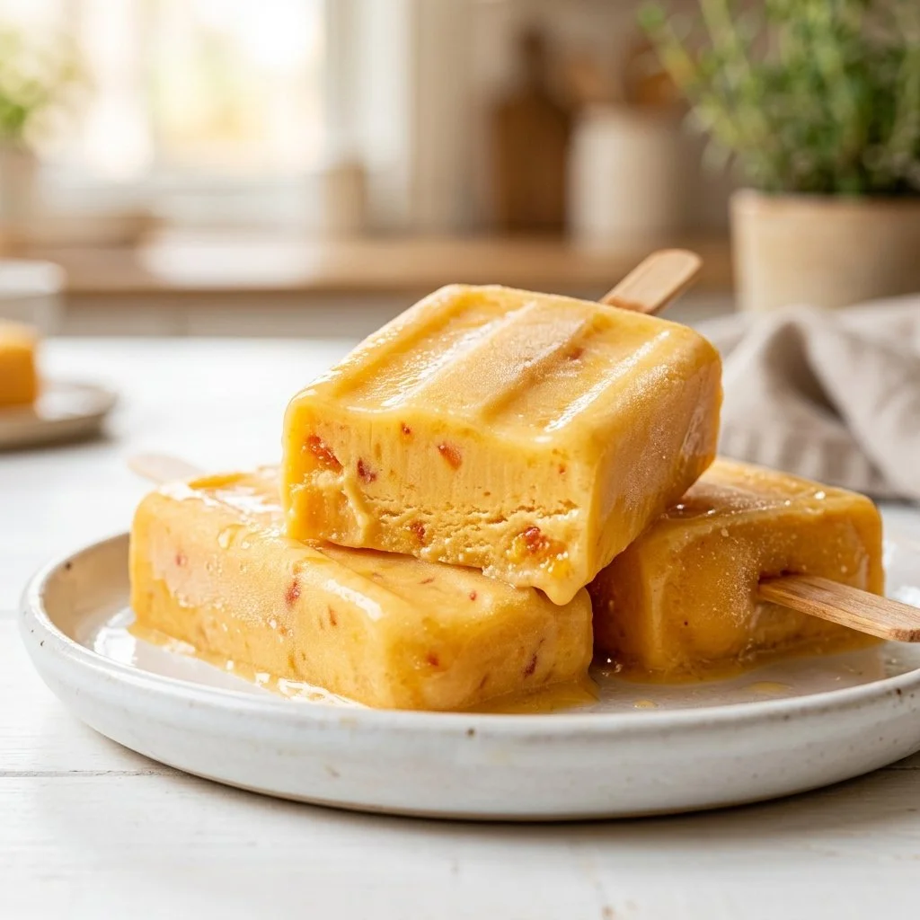 Peach Sorbet Bars - Frozen Desserts