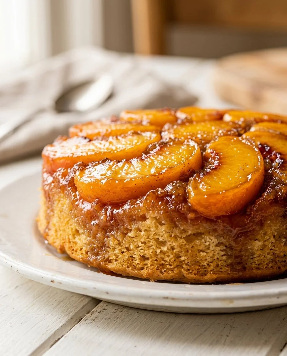Peach Upside-Down Mini Cakes